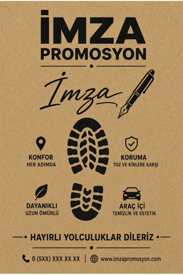 Tek Renk Kraft Oto Kağıt Paspas