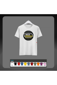 Bisiklet Yaka T-Shirt %100 Pamuk - Firma Baskılı