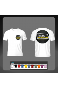 Bisiklet Yaka T-Shirt %100 Pamuk - Firma Baskılı